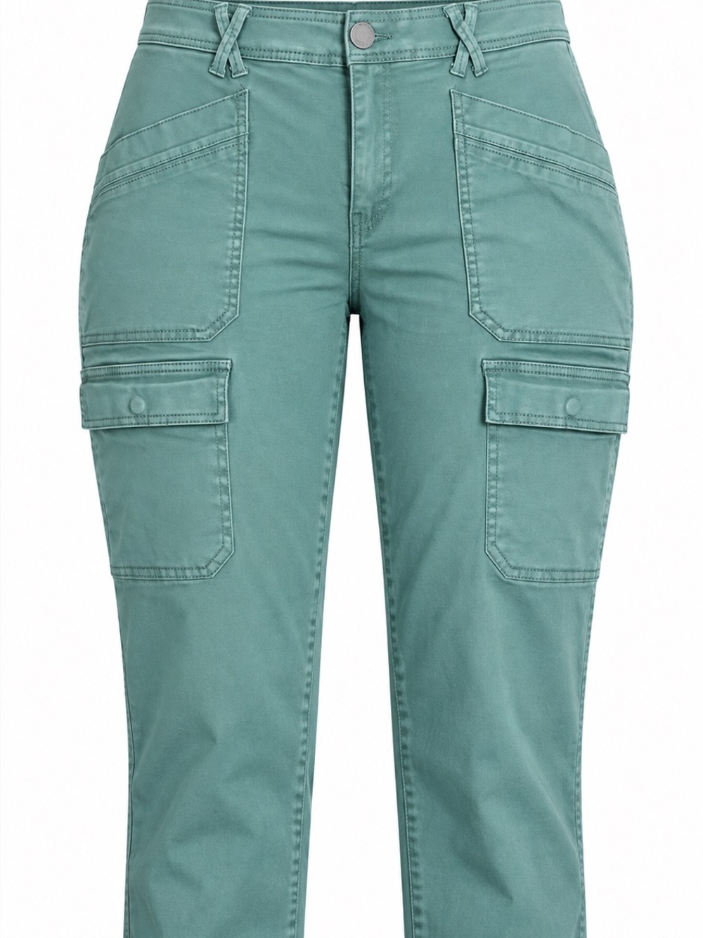 Democracy Ab Solution Green Cargo Pants 14W Cropped Utility Stretch Plus Size